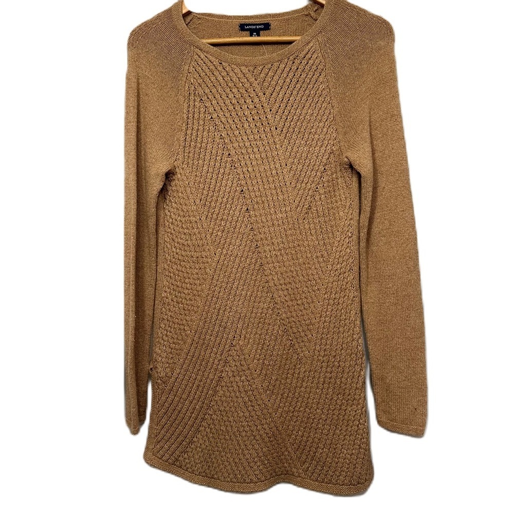 Lands’‎ End Tight Knit Sweater Medium 10-12 - Picture 8 of 11
